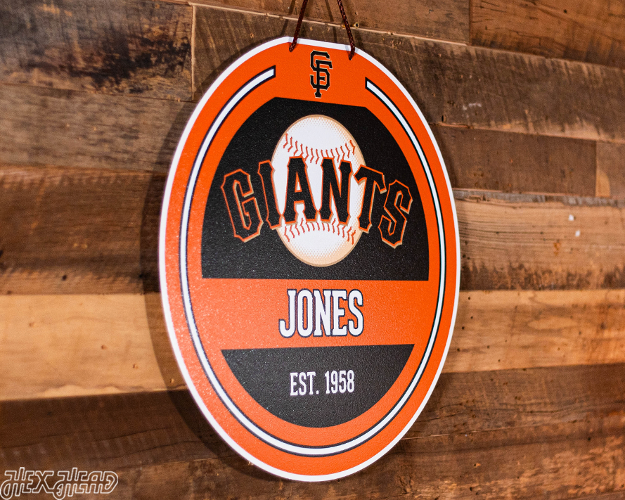 San Francisco Giants Personalized Monogram Metal Art