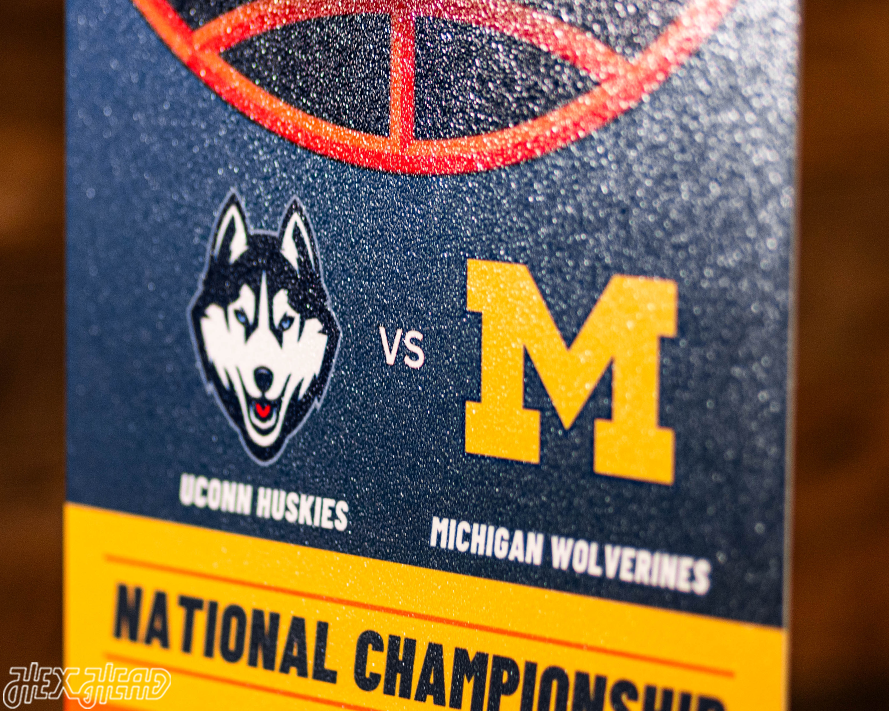 Michigan 2026 Ticket Stub Men's Basketball National Champions Metal Wall Art