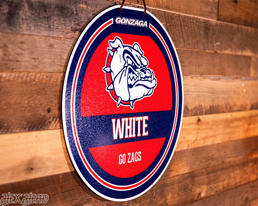 Gonzaga Bulldogs Personalized Monogram Metal Art