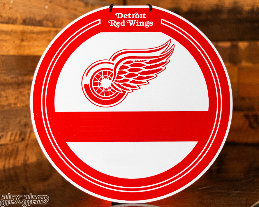 Detroit Red Wings Personalized Monogram Metal Art