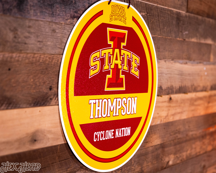 Iowa State Cyclones Personalized Monogram Metal Art