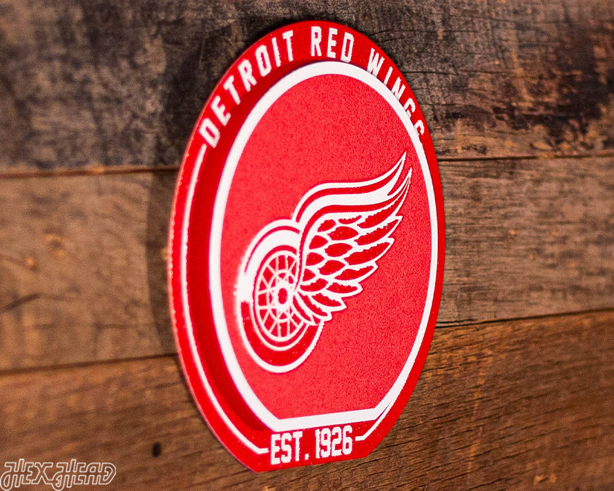 Detroit Red Wings "Double Play" On the Shelf or on the Wall Art