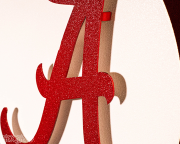 Alabama Crimson Tide 3D Vintage Metal Wall Art