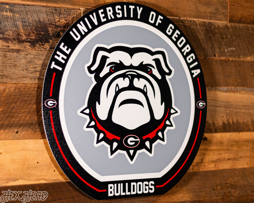 VARSITY Collection- SINGLE layer Georgia Bulldogs Metal Wall Art