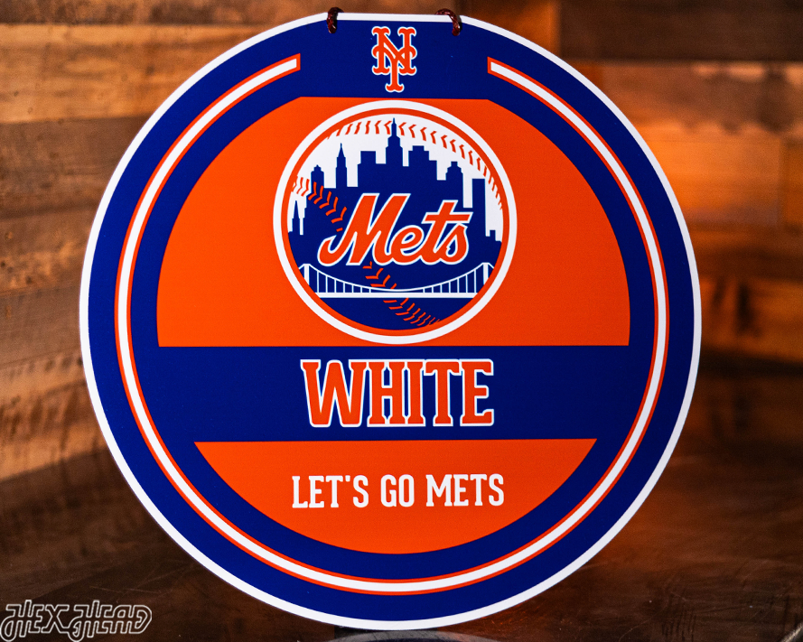New York Mets Personalized Monogram Metal Art