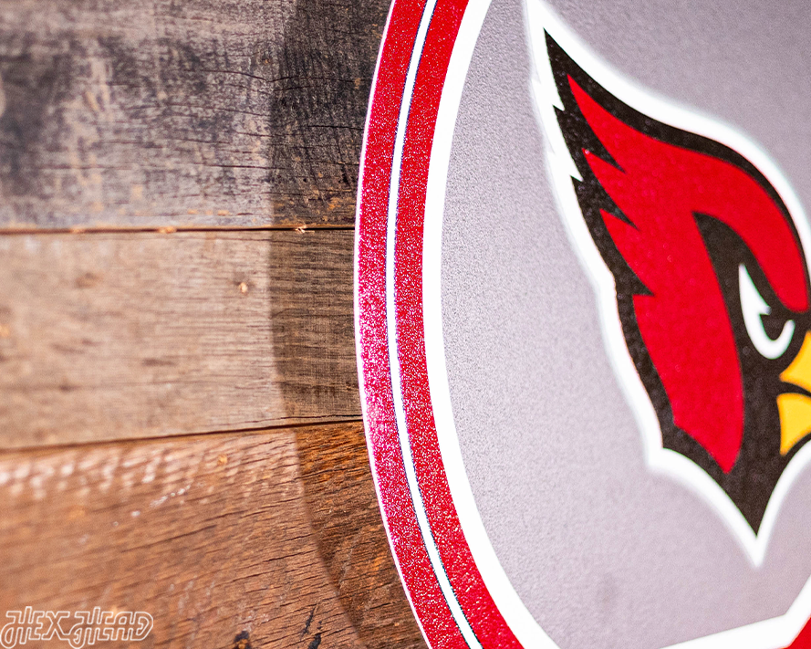 VARSITY Collection- SINGLE Layer Arizona Cardinals Metal Wall Art