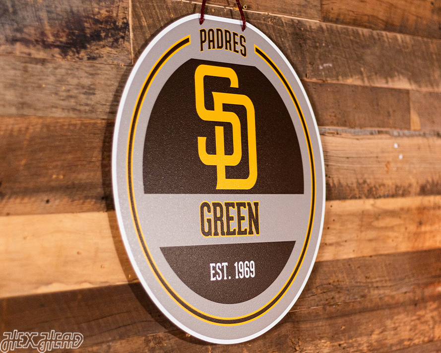 San Diego Padres Personalized Monogram Metal Art