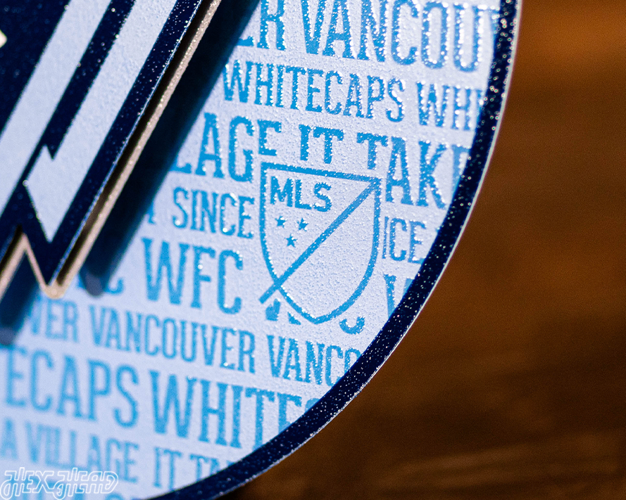 Vancouver Whitecaps CRAFT SERIES 3D Embossed Metal Wall Art