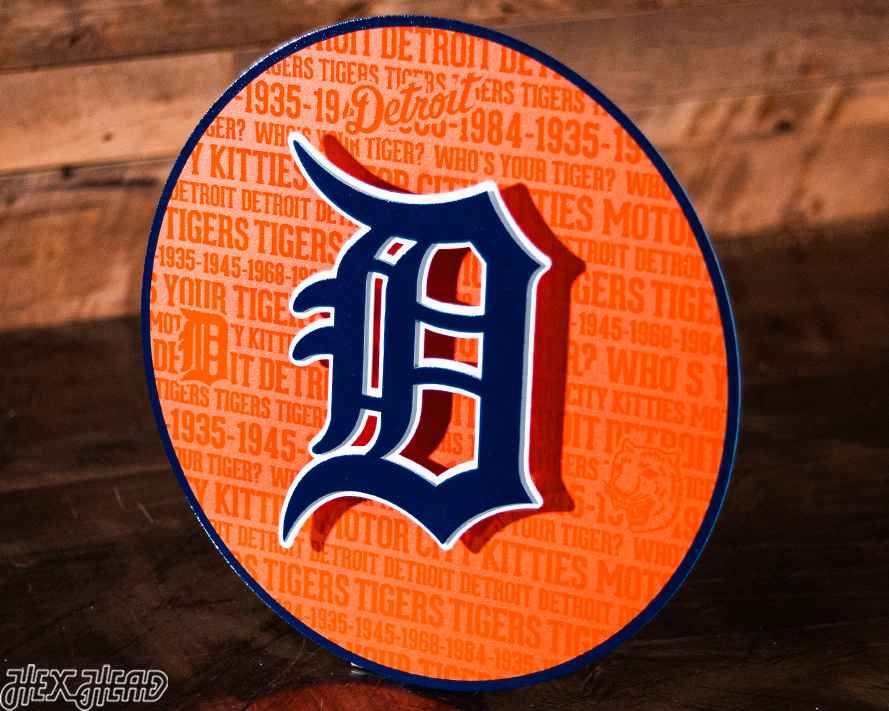 Detroit Tigers CRAFT SERIES 3D Embossed Metal Wall Art