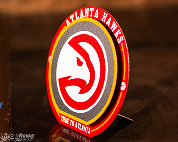 Atlanta Hawks "Double Play" On the Shelf or on the Wall Art