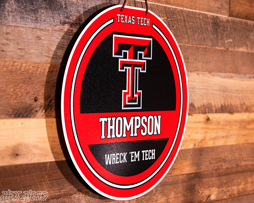 Texas Tech Red Raiders Personalized Monogram Metal Art