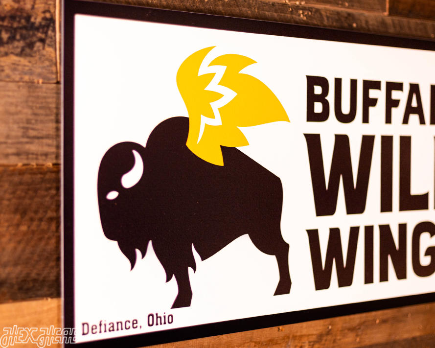 Buffalo Wild Wings Logo SINGLE LAYER Vintage Metal Wall Art