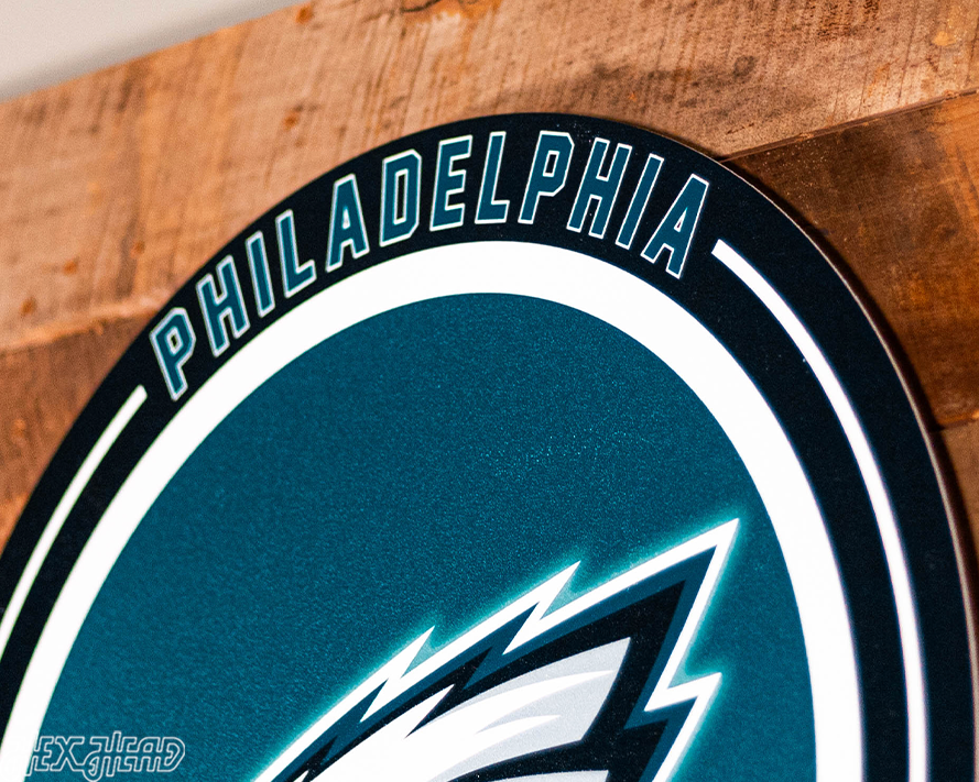 VARSITY Collection- SINGLE Layer Philadelphia Eagles Metal Wall Art