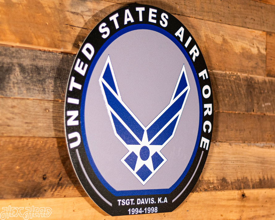 VARSITY Collection- SINGLE Layer United States Air force Metal Wall Art