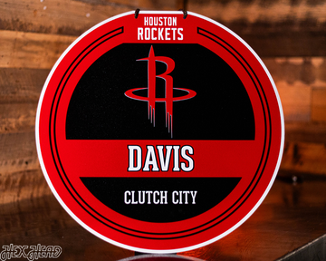 Houston Rockets Personalized Monogram Metal Art