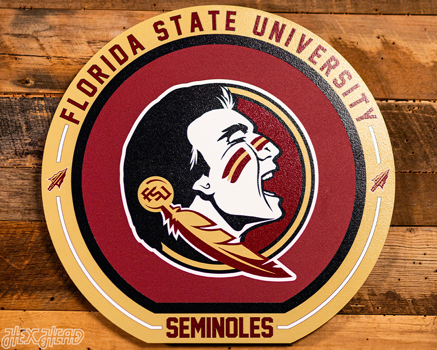 VARSITY Collection- SINGLE Layer Florida State Seminoles Metal Wall Art