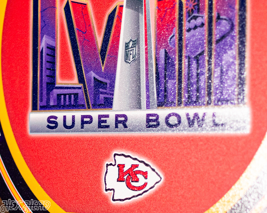 VARSITY Collection- SINGLE layer Kansas City Chiefs Super Bowl LVIII Metal Wall Art