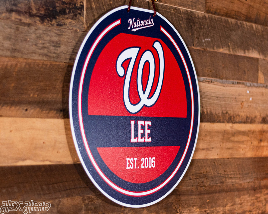 Washington Nationals Personalized Monogram Metal Art