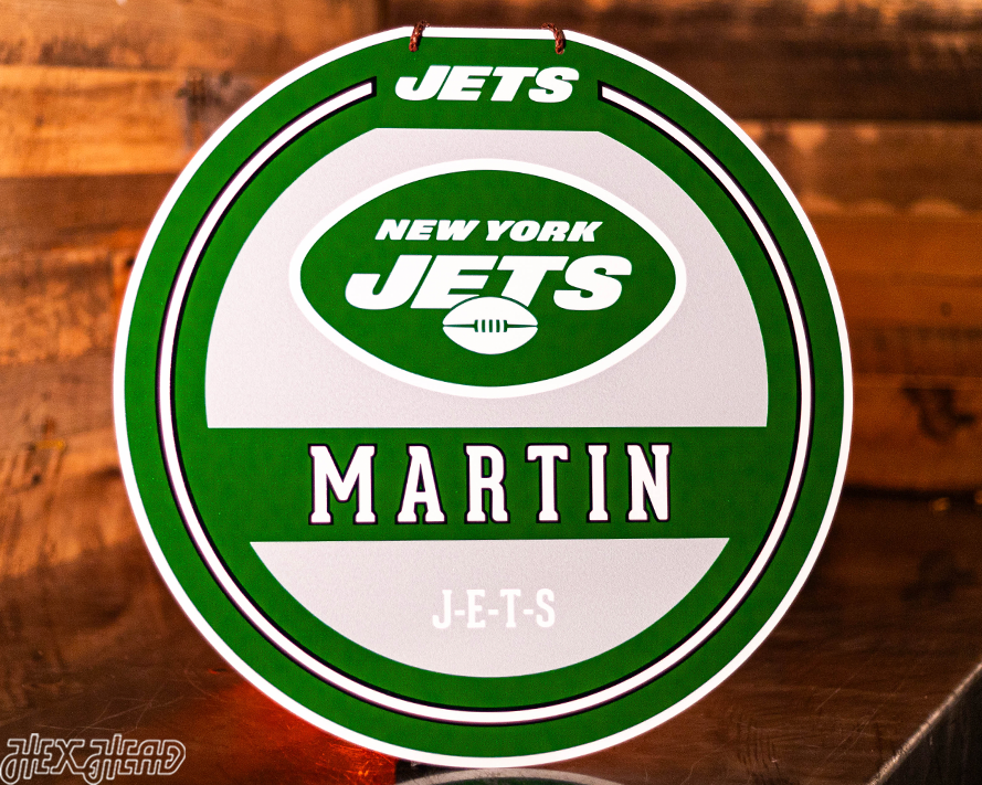 New York Jets Personalized Monogram Metal Art