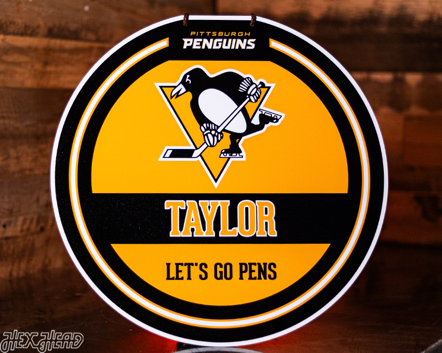Pittsburgh Penguins Personalized Monogram Metal Art
