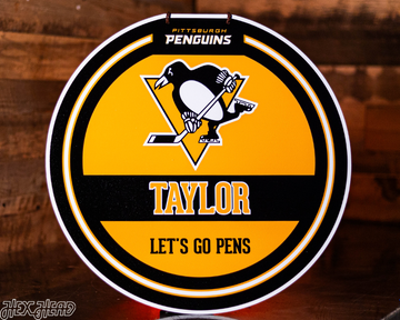 Pittsburgh Penguins Personalized Monogram Metal Art