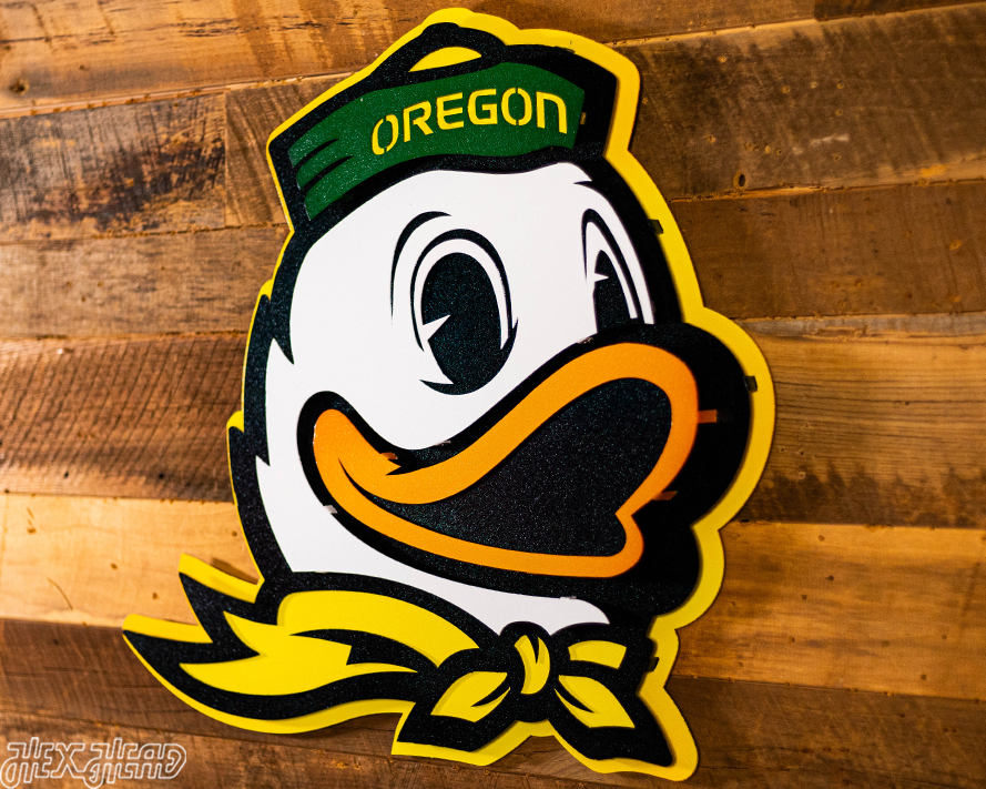 Oregon Ducks 3D Vintage Metal Wall Art