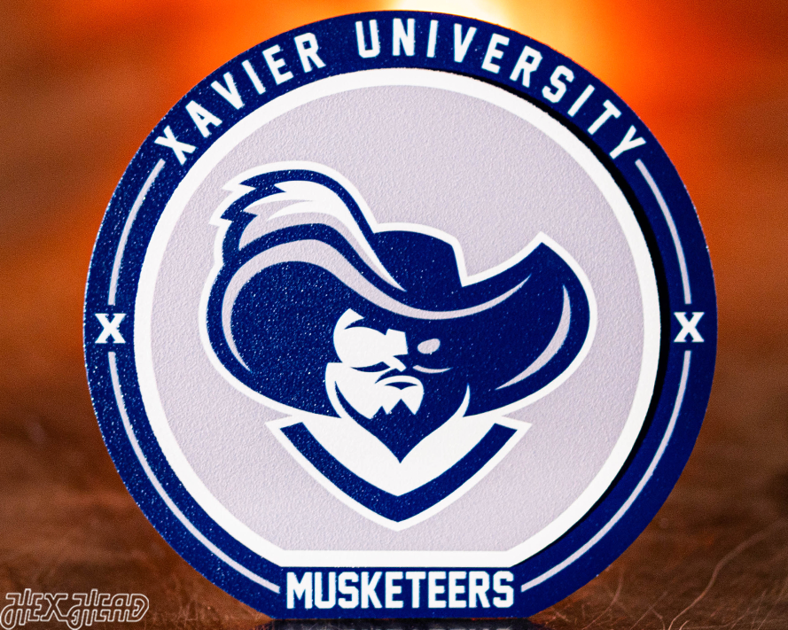 Xavier Musketeers "Double Play" On the Shelf or on the Wall Art