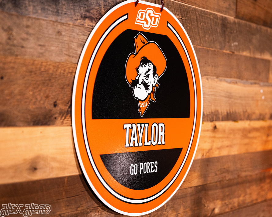 Oklahoma State Cowboys Personalized Monogram Metal Art