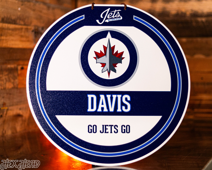 Winnipeg Jets Personalized Monogram Metal Art