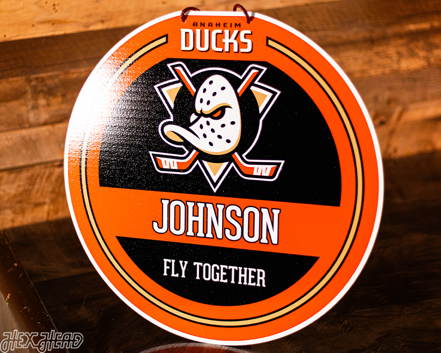 Anaheim Ducks Personalized Monogram Metal Art