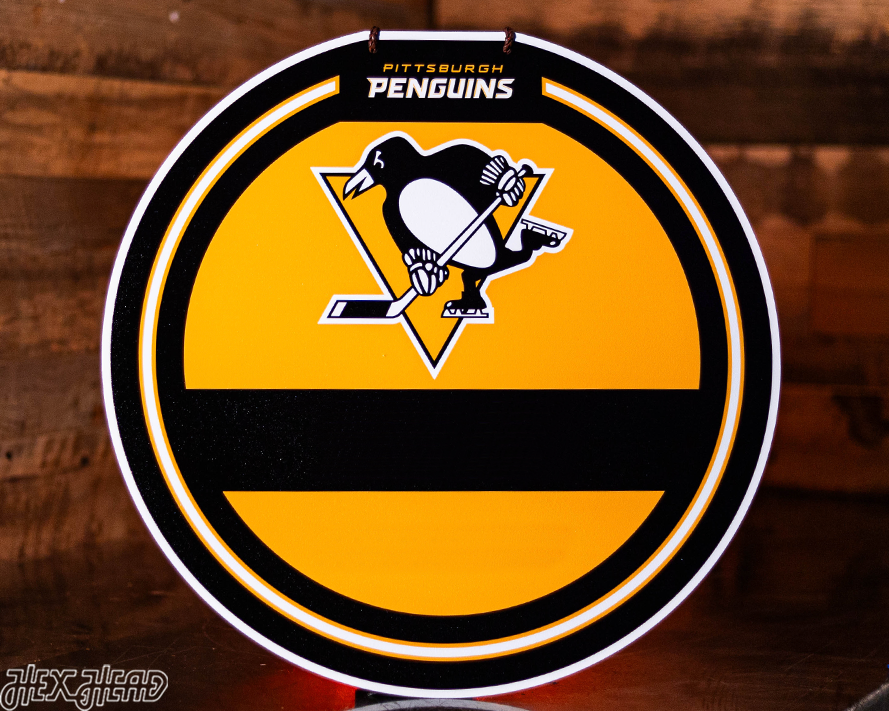 Pittsburgh Penguins Personalized Monogram Metal Art