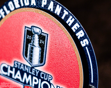 8" Florida Panthers 2024 Stanley Cup Champions "Double Play" On the Shelf or on the Wall Art