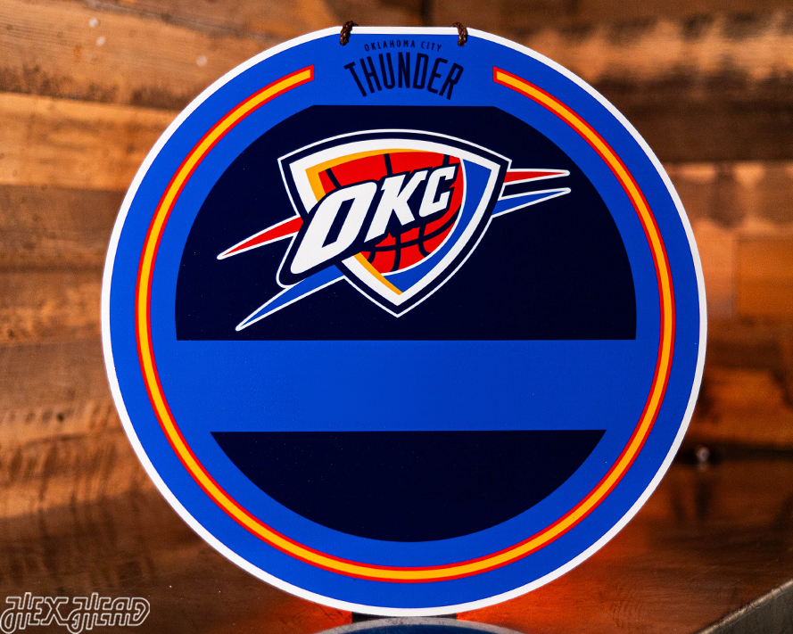 Oklahoma City Thunder Personalized Monogram Metal Art