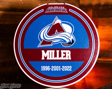 Colorado Avalanche Personalized Monogram Metal Art