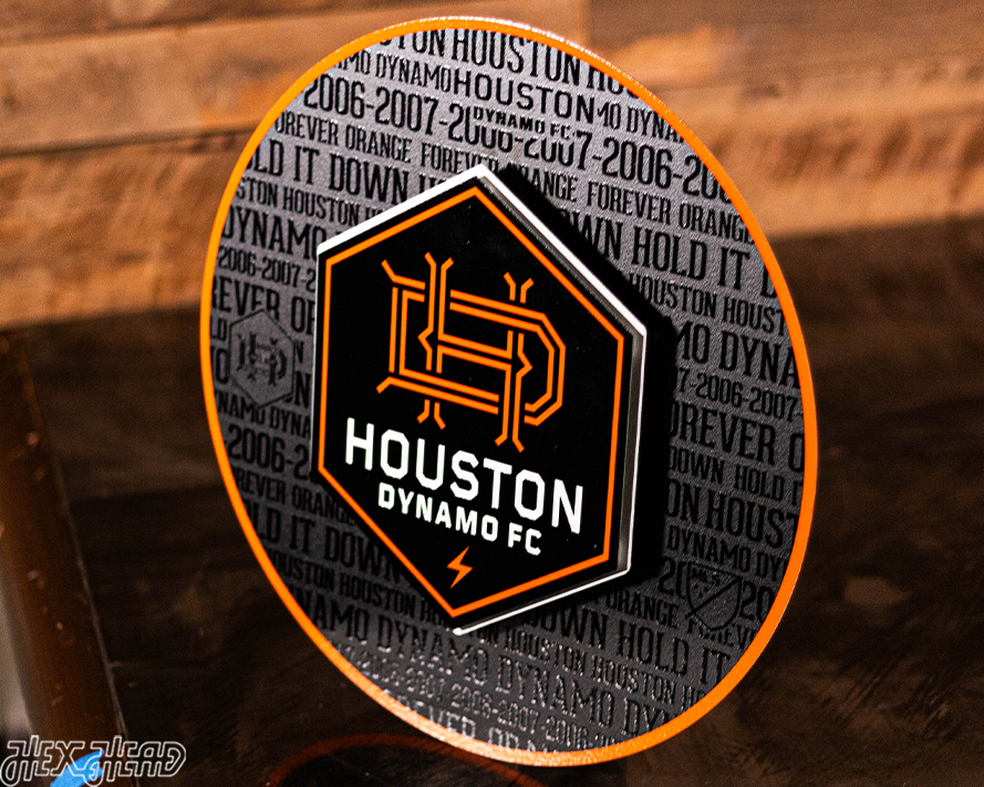 Houston Dynamo CRAFT SERIES 3D Embossed Metal Wall Art