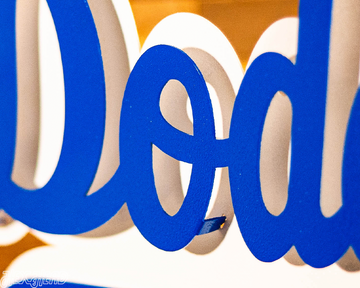 Los Angeles Dodgers Script 3D Metal Wall Art