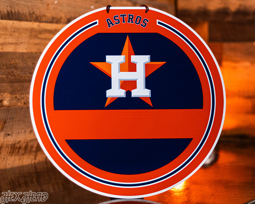 Houston Astros Personalized Monogram Metal Art