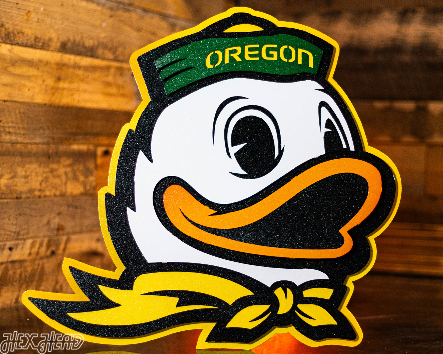 Oregon Ducks 3D Vintage Metal Wall Art