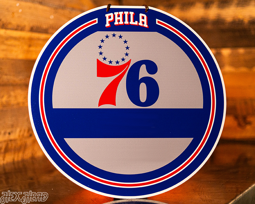 Philadelphia 76ers Personalized Monogram Metal Art