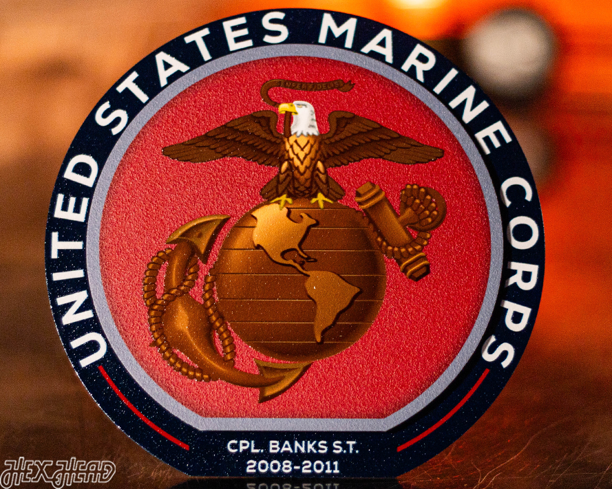United States Marines Corps "Double Play" On the Shelf or on the Wall Art