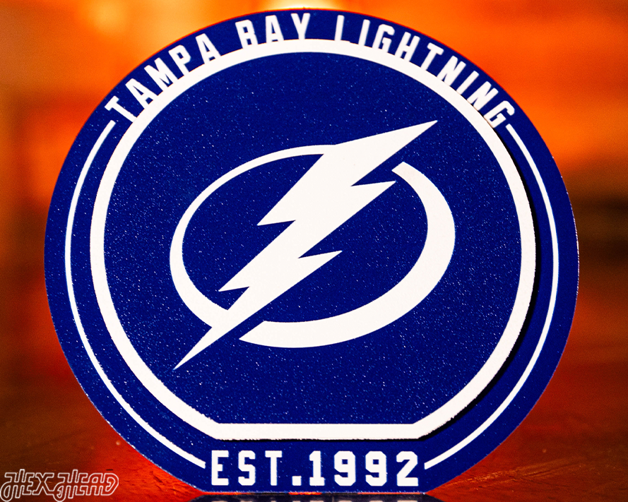 Tampa Bay Lightning "Double Play" On the Shelf or on the Wall Art