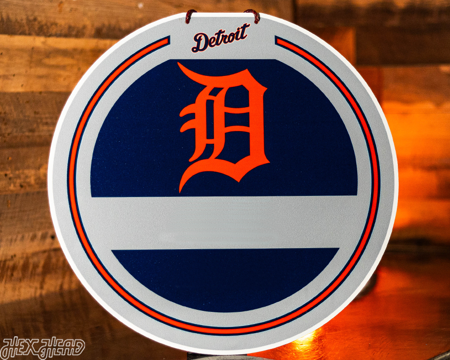 Detroit Tigers Personalized Monogram Metal Art