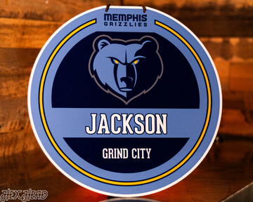 Memphis Grizzlies Personalized Monogram Metal Art