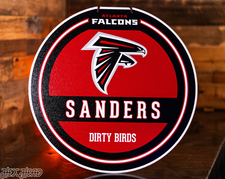 Atlanta Falcons Personalized Monogram Metal Art