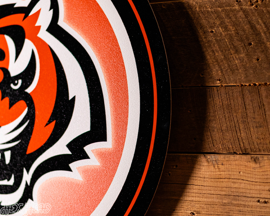 VARSITY Collection- SINGLE Layer Cincinnati Bengals Metal Wall Art