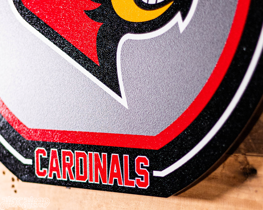 VARSITY Collection- SINGLE Layer Louisville Cardinals Metal Wall Art