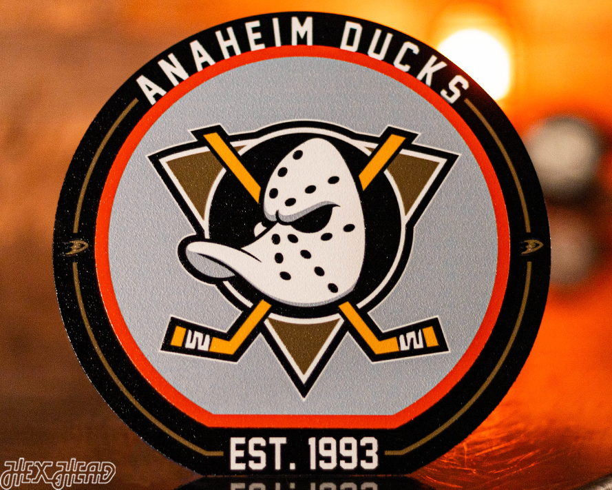 Anaheim Ducks "Double Play" On the Shelf or on the Wall Art