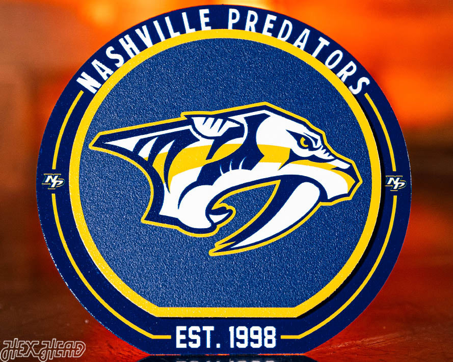 Nashville Predators "Double Play" On the Shelf or on the Wall Art