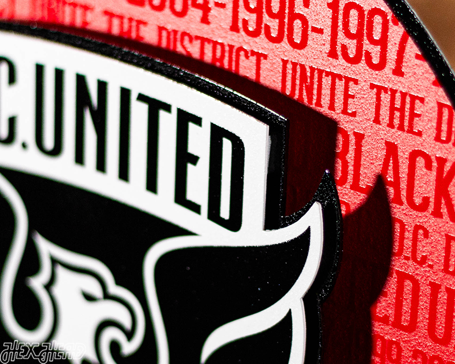 D.C. United CRAFT SERIES 3D Embossed Metal Wall Art