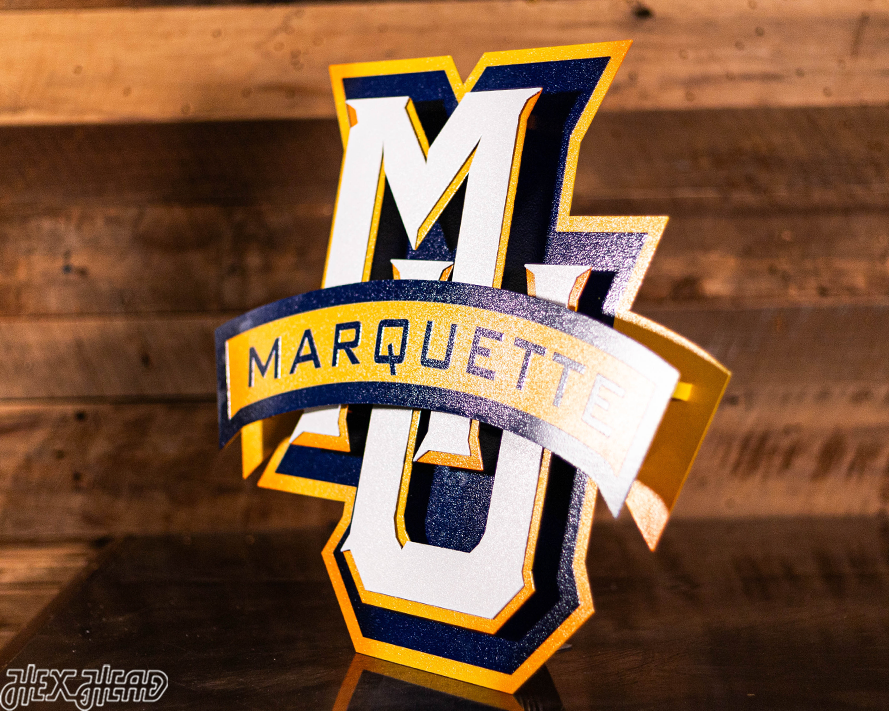 Marquette University 3D Vintage Metal Wall Art